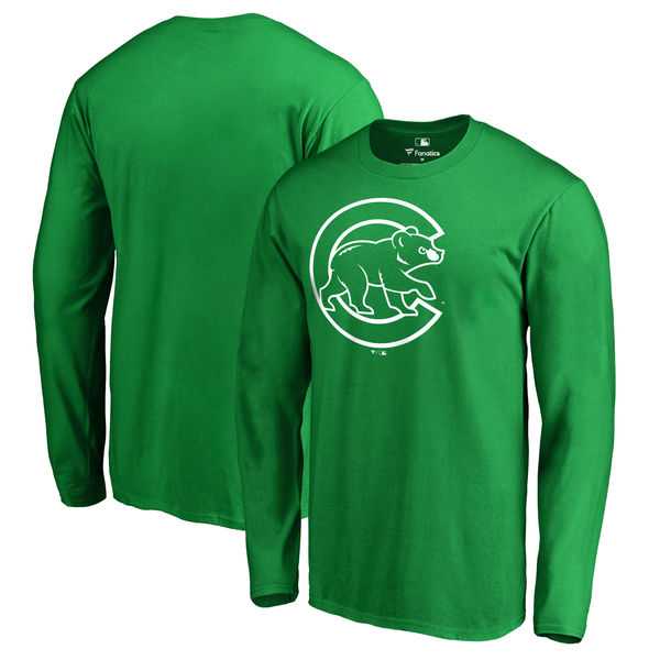 Men's Chicago Cubs Fanatics Branded Kelly Green St. Patrick's Day White Logo Long Sleeve T-Shirt,We sell and wholesale Men's Chicago Cubs Fanatics Branded Kelly Green St. Patrick's Day White Logo Long Sleeve T-Shirt on line form chian!